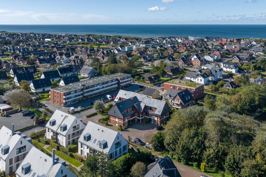 Ausblick über die Häuser auf Sylt